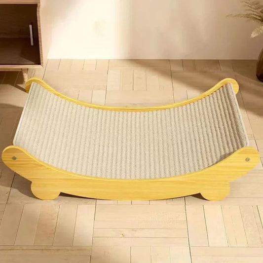 Lit et Griffoir pour Chat en Bois et Sisal – 2 en 1 Confort & Griffades