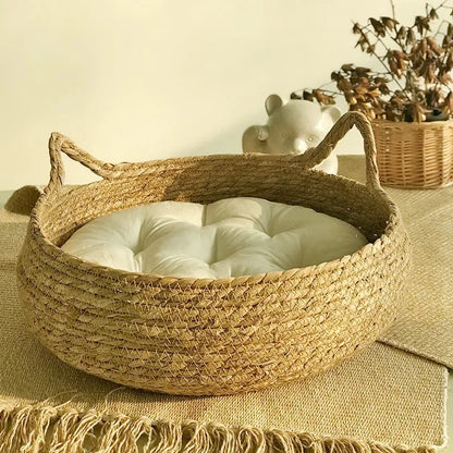 Panier Cocooning avec Coussin Douillet – Le Nid Parfait pour le Sommeil de Votre Chat !