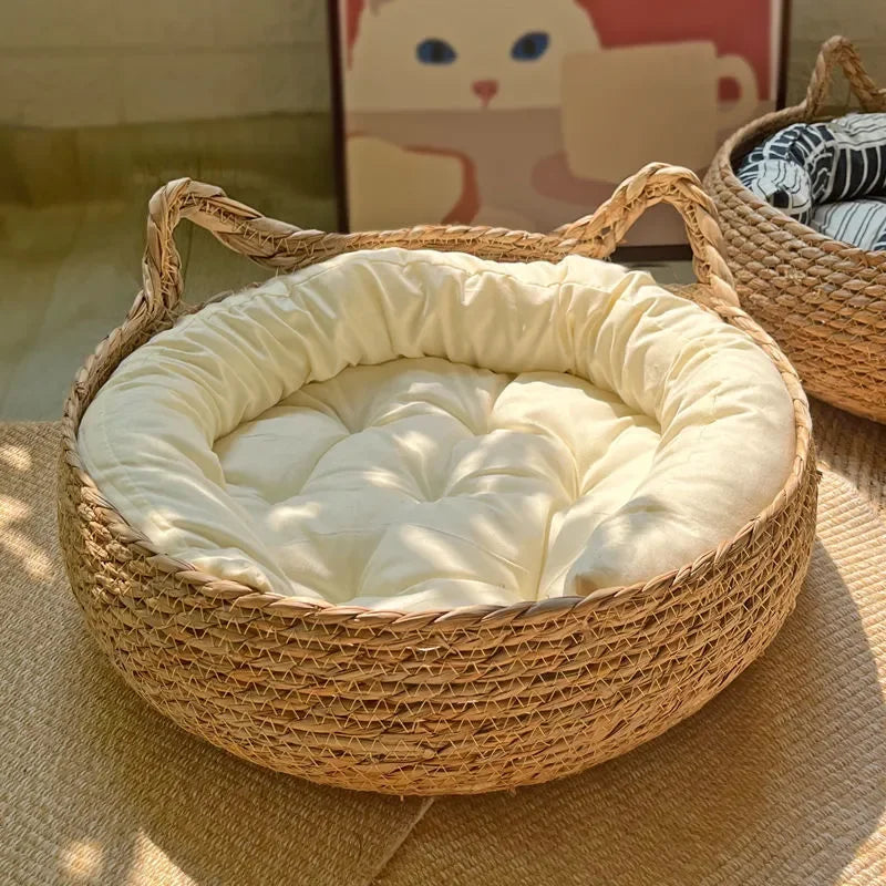 Panier Cocooning avec Coussin Douillet – Le Nid Parfait pour le Sommeil de Votre Chat !