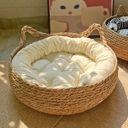 Panier Cocooning avec Coussin Douillet – Le Nid Parfait pour le Sommeil de Votre Chat !