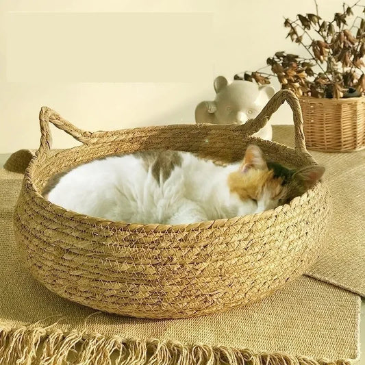 Panier Cocooning avec Coussin Douillet – Le Nid Parfait pour le Sommeil de Votre Chat !