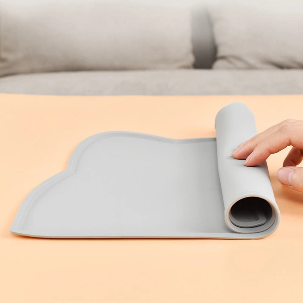 Tapis oreilles de chats en silicone anti-dérapant  - espaces de repas propre et organiser