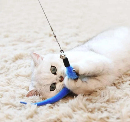 Cannes à plumes interchangeables pour chats - lots de 11 accessoires ludiques
