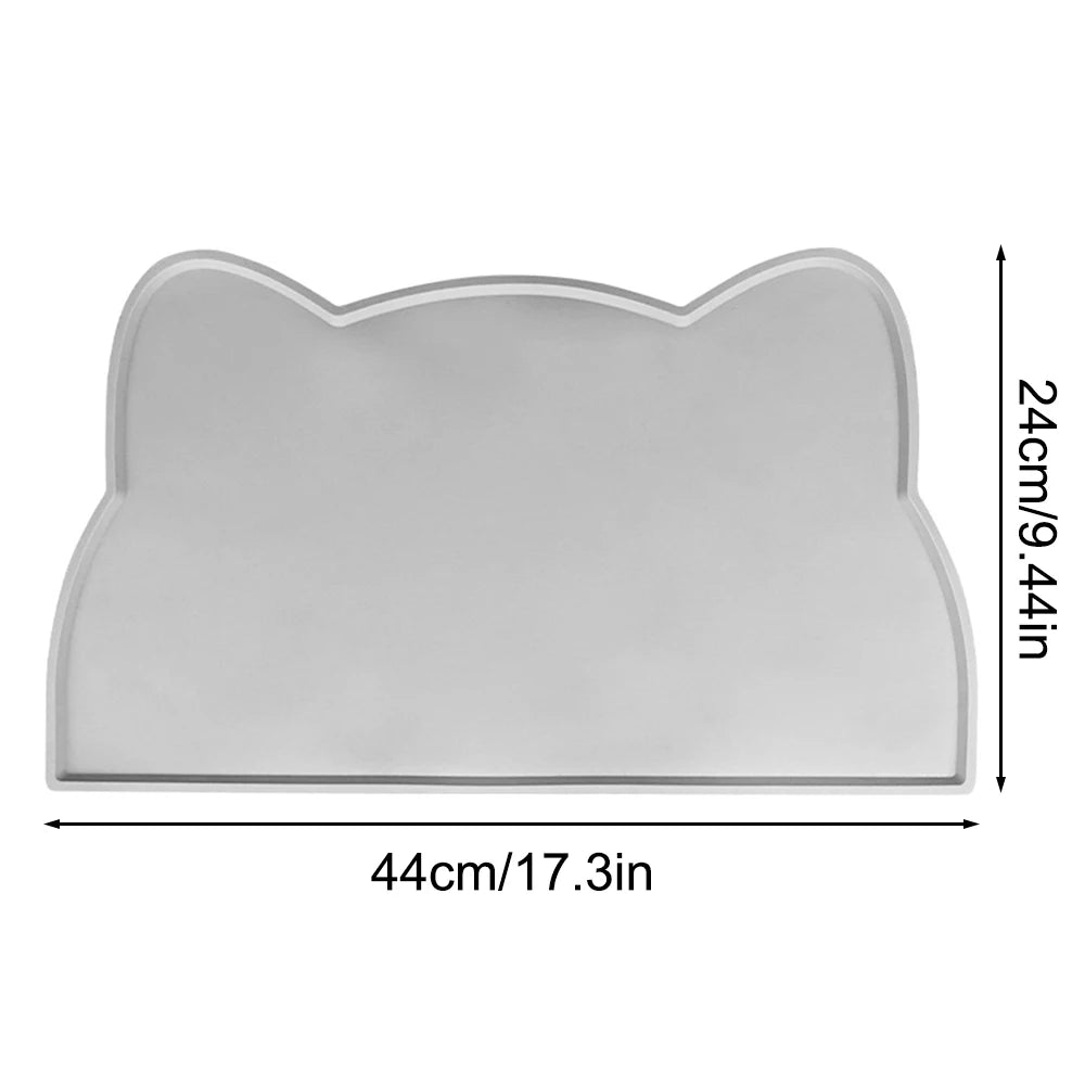 Tapis oreilles de chats en silicone anti-dérapant  - espaces de repas propre et organiser