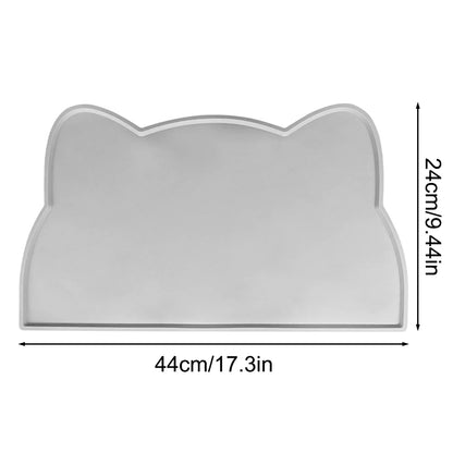 Tapis oreilles de chats en silicone anti-dérapant  - espaces de repas propre et organiser